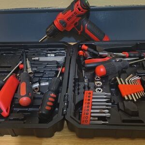 Cordless Drill And Tool Collection Kit With Case